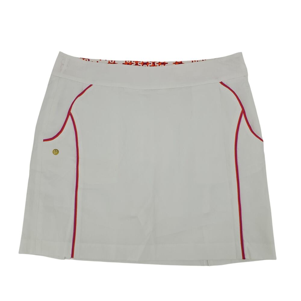 EP Sports White & Pink Golf Tennis Pickle Ball Skirt Skort Women's Size 8 M 2702